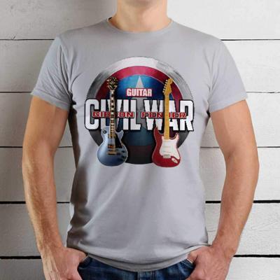 Avengers Civil War Custom Guitar T-Shirt