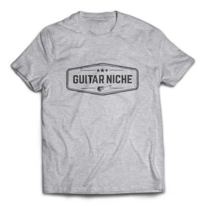 GuitarNiche Tee – Crest Logo - Heather Grey