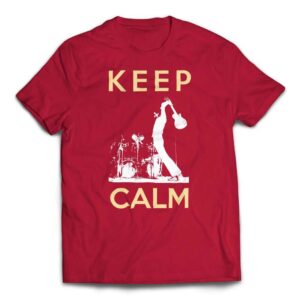 Guitar Smash Keep Calm T-Shirt - Red