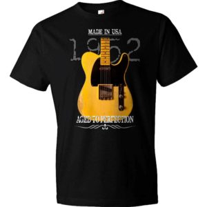 Aged To Perfection 1952 Fender Telecaster T-Shirt-Black