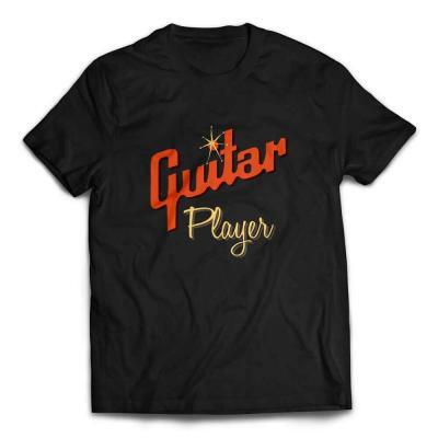 Cool Gibson Style Guitar Player T-shirt - Black