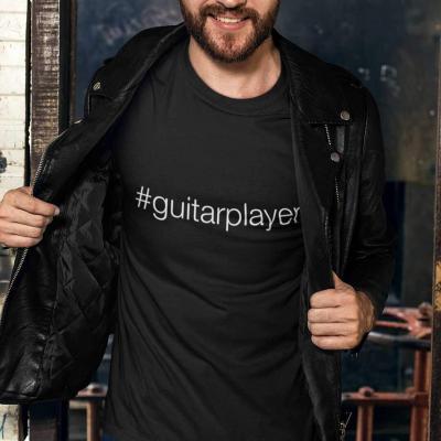 Hashtag Guitar Player #guitarplayer Unisex T-shirt - black