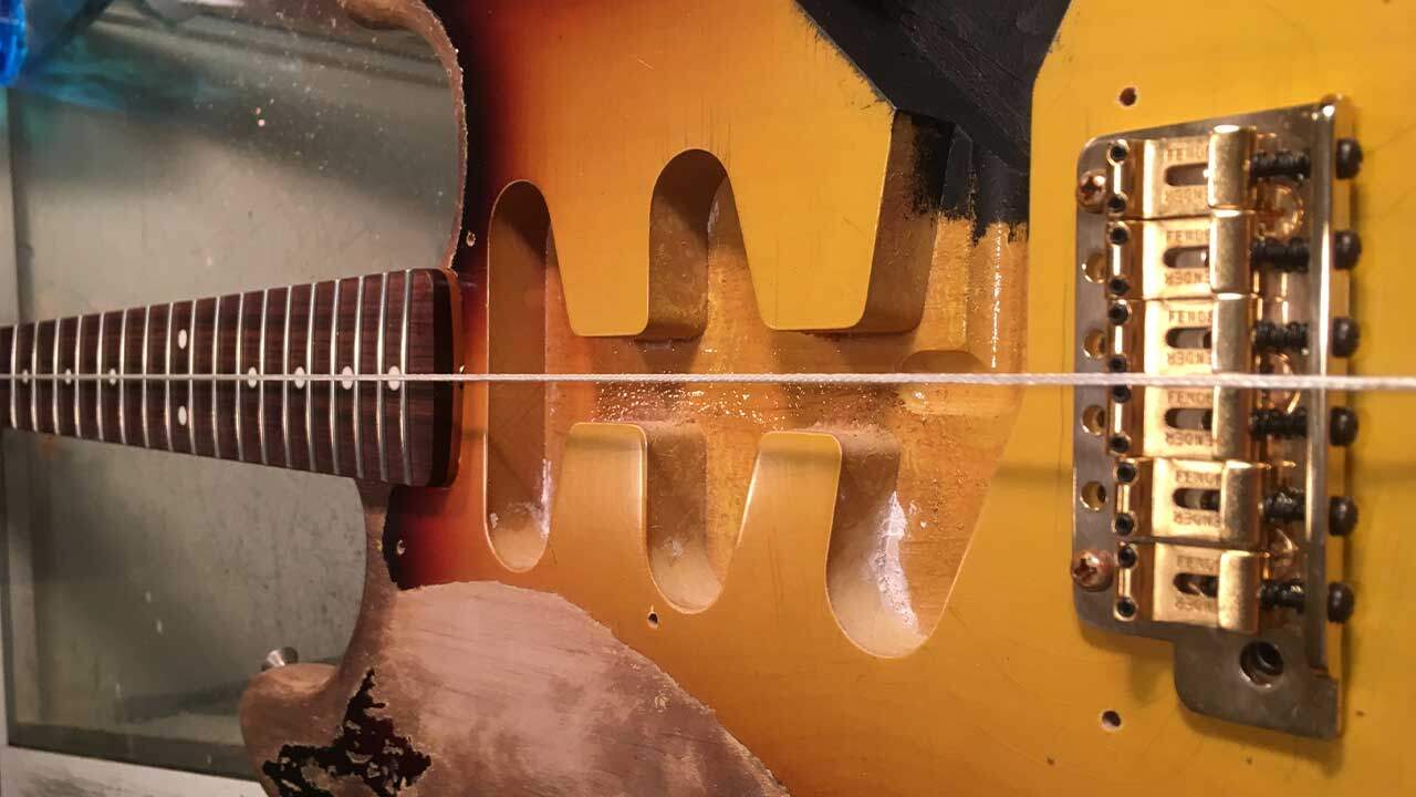 SRV Custom Build Aligning the Neck