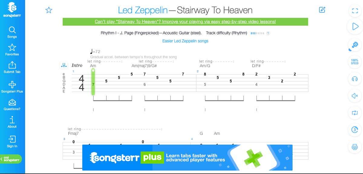 Songsterr Tabs and Chords