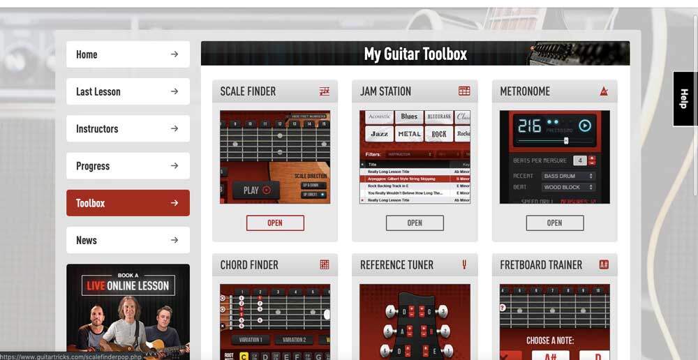 Guitar Tricks Review - Toolbox