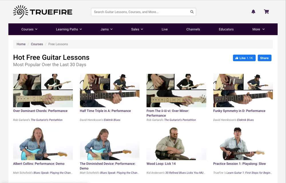 TrueFire Review - Free Guitar Lessons