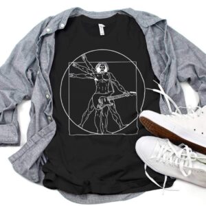 Vitruvian Man guitar T-shirt