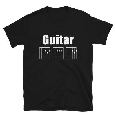 Guitar DAD Chord Unisex T-Shirt-black