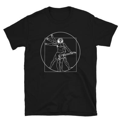 Vitruvian Man guitar T-shirt-black