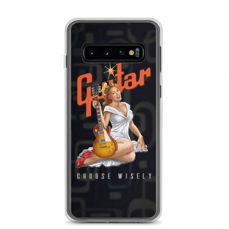 Choose Wisely Retro Guitar Pinup Girl Samsung Phone Case