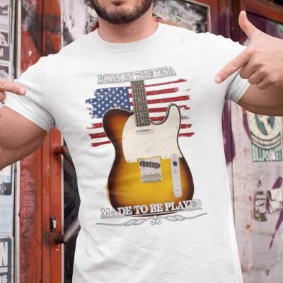 Born In The USA, Made To Be Played Telecaster Guitar T-shirt