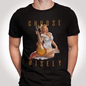 Choose Wisely Unisex Guitar T-shirt - black
