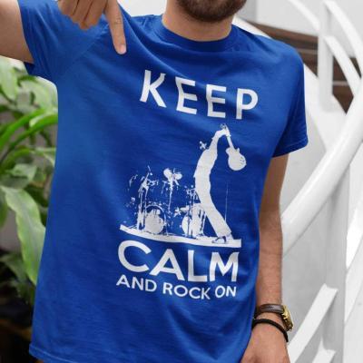 Keep Calm And Rock On Guitar Shirt