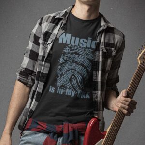 Music Is In My DNA Tshirt - black