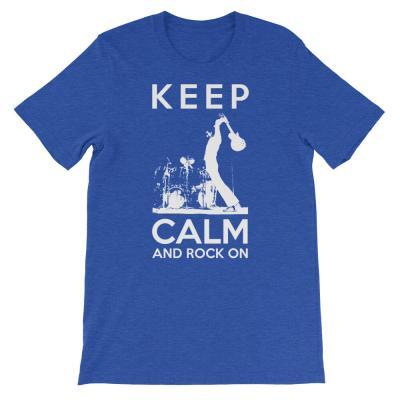 Keep Calm And Rock On Guitar Shirt-true royal