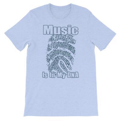 Music Is In My DNA Unisex T-shirt heather blue