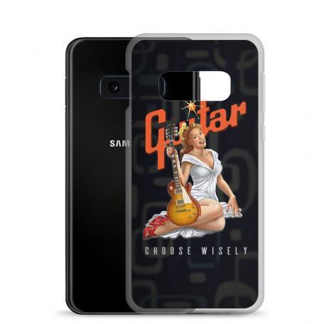 Choose Wisely Retro Guitar Pinup Girl Samsung Phone Case