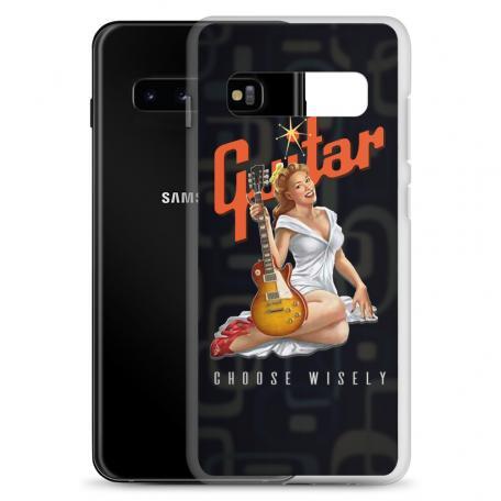 Choose Wisely Retro Guitar Pinup Girl Samsung Phone Case
