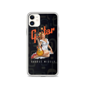 Choose Wisely Retro Guitar Pinup Girl iPhone Case