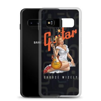 Choose Wisely Retro Guitar Pinup Girl Samsung Phone Case