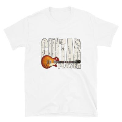 Les Paul Guitar Player Unisex T-white