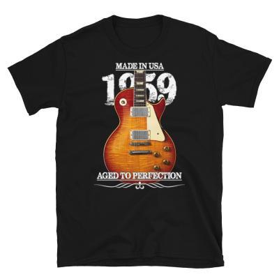 Classic 59 Les Paul Red Sunburst Aged To Perfection T-shirt-black