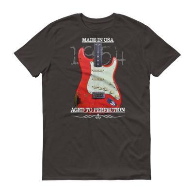 Classic Aged 1954 Fender Stratocaster Guitar T-Shirt-smoke
