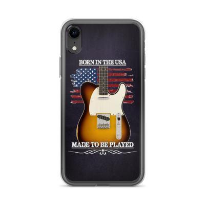 Born In The USA, Made To Be Played Telecaster Guitar iPhone Case