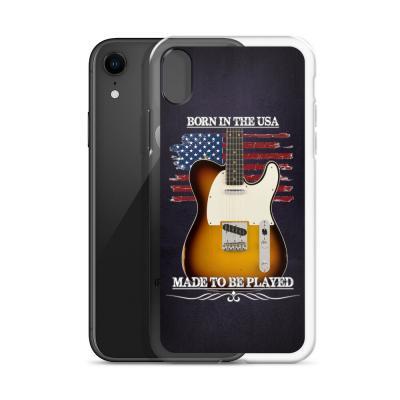 Born In The USA, Made To Be Played Telecaster Guitar iPhone Case