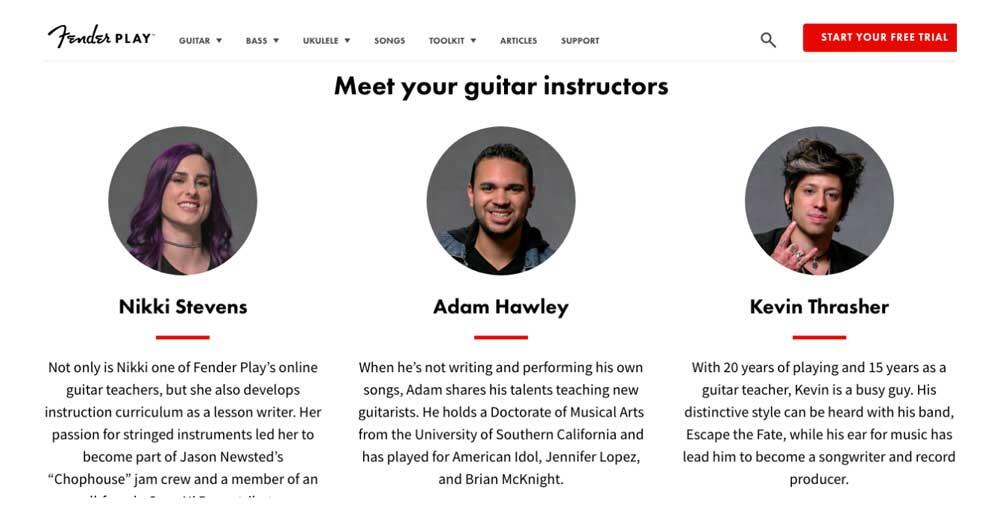 Fender Play Instructors